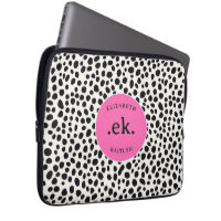 Dalmatiner Dog Abstraktes Muster Hot Pink Monogram