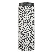 Dalmatiner Dog Abstraktes Muster Hot Pink Monogram Thermosbecher (Rückseite)