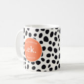 Dalmatiner Dog Abstraktes Muster Korallenmonogramm Kaffeetasse (Vorderseite Links)