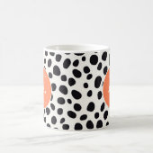 Dalmatiner Dog Abstraktes Muster Korallenmonogramm Kaffeetasse (Mittel)