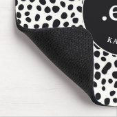 Dalmatiner Dog Abstraktes Muster Monogramm Mousepad (Ecke)