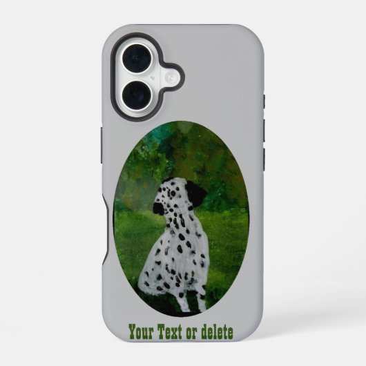 Dalmatiner Dog Art Custom iPhone 16 Hülle (Rückseite)