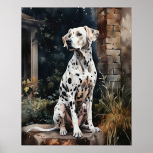 Dalmatiner Dog Art Print Poster