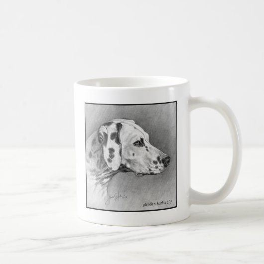 Dalmatiner Dog Art von Glenda S. Harlan Kaffeetasse (Rechts)