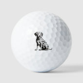 Dalmatiner Dog Artwork Golfball (Vorderseite)