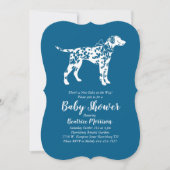 Dalmatiner Dog Baby Dusche Blue Boy Einladung (Vorderseite)