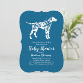 Dalmatiner Dog Baby Dusche Blue Boy Einladung (Stehend Vorderseite)