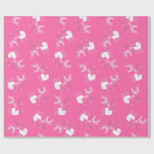Dalmatiner Dog Baby Dusche Puppy Pink Girl Geschenkpapier (Flach)