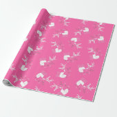 Dalmatiner Dog Baby Dusche Puppy Pink Girl Geschenkpapier (Ungerollt)