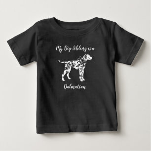Dalmatiner Dog Baby Dusche Welpe Grau Baby T-shirt