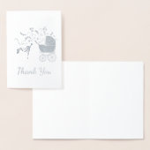 Dalmatiner Dog Baby Dusche Welpe Grau Folienkarte (Anzeige)