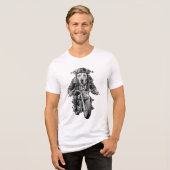 Dalmatiner Dog Biker Tri-Blend Shirt (Vorderseite voll)