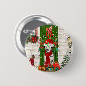 Dalmatiner Dog Christmas Button (Vorne & Hinten)