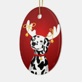Dalmatiner Dog Christmas Deer Ornament (Links)