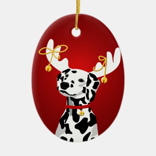 Dalmatiner Dog Christmas Deer Ornament (Vorne)