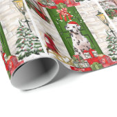 Dalmatiner Dog Christmas Geschenkpapier (Rolleneckpunkt)