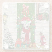 Dalmatiner Dog Christmas Glasuntersetzer (Rückseite)
