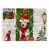 Dalmatiner Dog Christmas Große Geschenktüte (Rückseite)