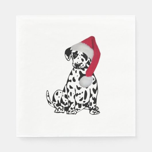 Dalmatiner Dog Christmas Serviette (Vorderseite)