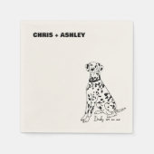 Dalmatiner Dog Cocktail Napkin für Hochzeit Serviette (Vorderseite)