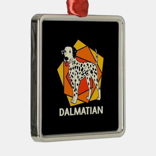 Dalmatiner Dog farbenfroh Ornament Aus Metall (Rechts)