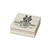 Dalmatiner Dog Frohe Weihnachts-Rücksendeadresse Gummistempel (Stempel)