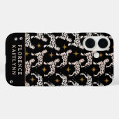 Dalmatiner Dog Gold Stars Mustername Case-Mate iPhone Hülle (Rückseite (Horizontal))