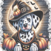 Dalmatiner Dog Halloween Aufkleber (Vorderseite)
