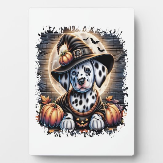 Dalmatiner Dog Halloween Fotoplatte (Vorderseite)