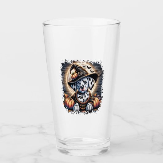 Dalmatiner Dog Halloween Glas (Vorderseite)