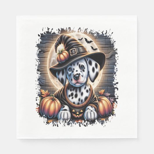 Dalmatiner Dog Halloween Serviette (Vorderseite)