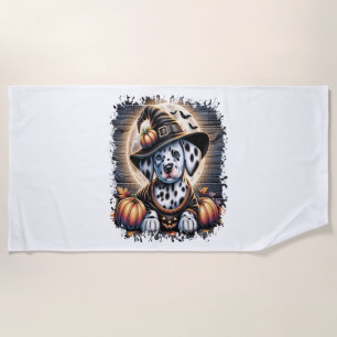 Dalmatiner Dog Halloween Strandtuch