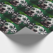 Dalmatiner Dog in St. Patrick's Day Dress Geschenkpapier (Ecke)