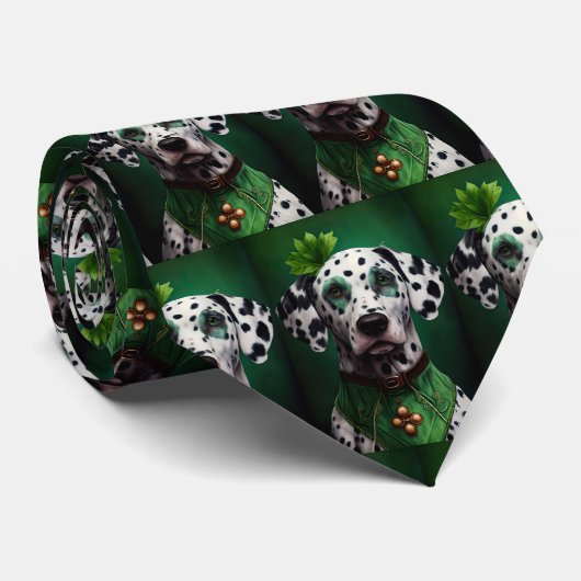 Dalmatiner Dog in St. Patrick's Day Dress Krawatte (Gerollt)