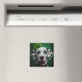 Dalmatiner Dog in St. Patrick's Day Dress Magnet (In Situ (Geschirrspüler))
