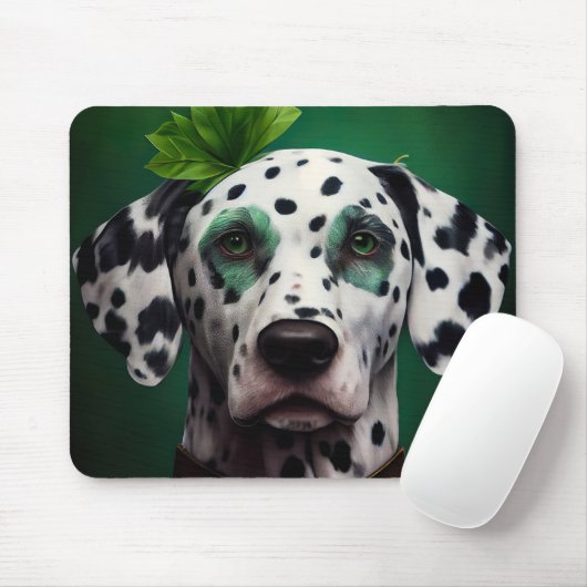 Dalmatiner Dog in St. Patrick's Day Dress Mousepad (Mit Mouse)