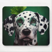 Dalmatiner Dog in St. Patrick's Day Dress Mousepad (Vorne)