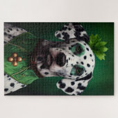 Dalmatiner Dog in St. Patrick's Day Dress Puzzle (Horizontal)