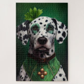 Dalmatiner Dog in St. Patrick's Day Dress Puzzle (Vertikal)