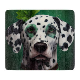 Dalmatiner Dog in St. Patrick's Day Dress Schneidebrett