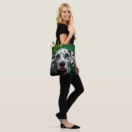 Dalmatiner Dog in St. Patrick's Day Dress Tasche (Am Model)