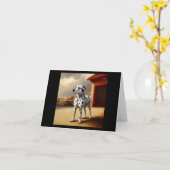 Dalmatiner Dog Karte (Gelbe Blume)