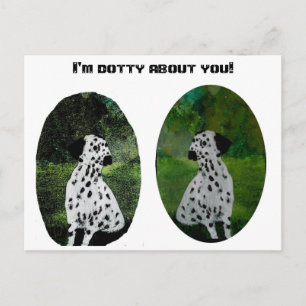 Dalmatiner Dog Liebe Funny Postkarte