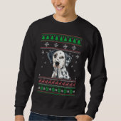 Dalmatiner Dog Lover Ugly Christmas Sweater Xmas Sweatshirt (Vorderseite)