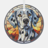 Dalmatiner Dog Mosaic gefestigt Ornament Aus Glas (Vorderseite)