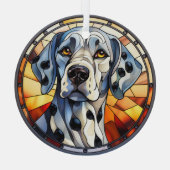 Dalmatiner Dog Mosaic gefestigt Ornament Aus Glas (Rückseite)