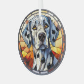 Dalmatiner Dog Mosaic gefestigt Ornament Aus Glas (Vorderseite links)