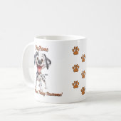 Dalmatiner, Dog-Name hinzufügen, Text ändern Kaffeetasse (Vorderseite Links)