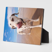 Dalmatiner Dog on Beach Fotoplatte (Seite)
