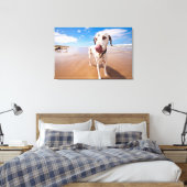 Dalmatiner Dog on Beach Leinwanddruck (Insitu (Schlafzimmer))